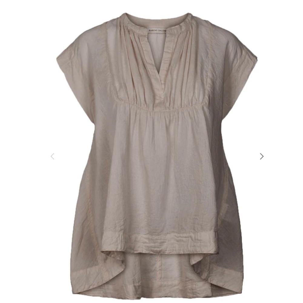NEW RABENS SALONER women's mag v-neck top in grey